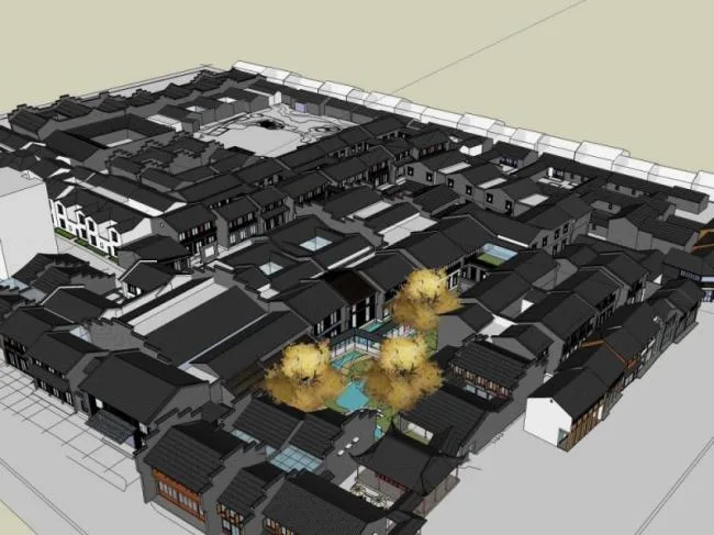 Sketchup Hotel Model | Multi story Hotel, Chinese Style