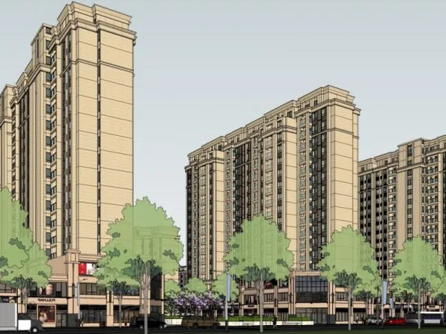 Sketchup Residential Model | High rise residential communities, residential buildings, classical style