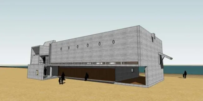 Sketchup Cultural Model | Multi story Library, Cultural Architecture, Modern Style
