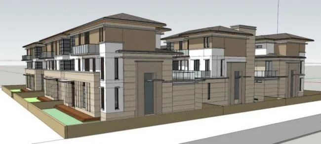 Sketchup Residential Model | Multi story Residence, Neighborhood, Chinese Style