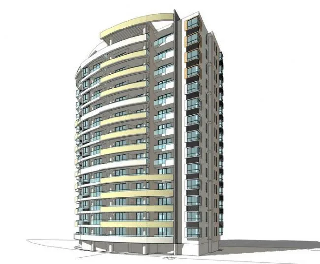 Sketchup Residential Model | High rise Residential Buildings, Residential Buildings, Modern Style