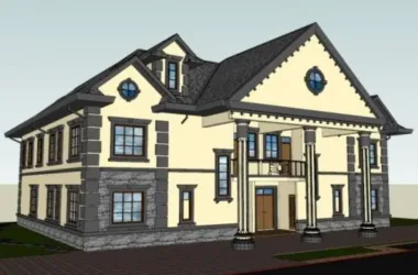 Classical Twin Villa Model in SketchUp-BIM WORLD
