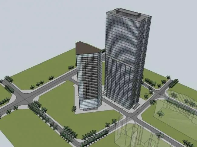 Sketchup Residential Model | Super High rise Residential, Modern Style