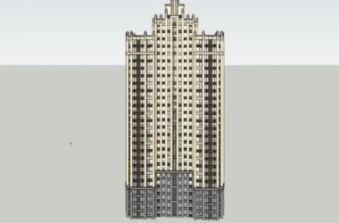SketchUp Models of Residential Buildings: Super High-Rise and Classical Styles-BIM WORLD