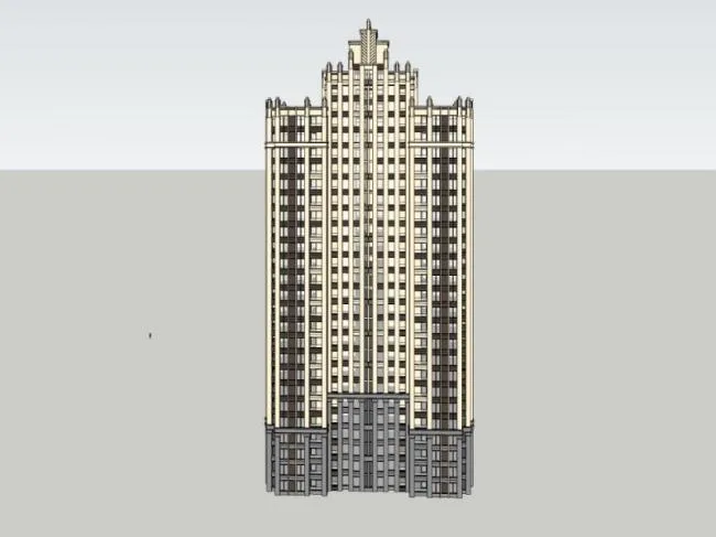 Sketchup Residential Model | Super High Rise Residential Buildings, Residential Buildings, Classical Style