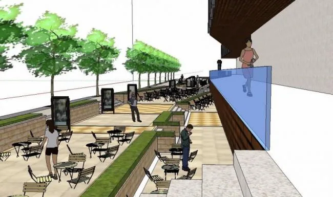 Sketchup Landscape Model | Commercial Landscape, Modern Style