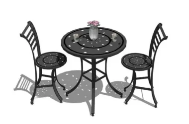 SketchUp Material Model: Outdoor Leisure Table and Chairs-BIM WORLD