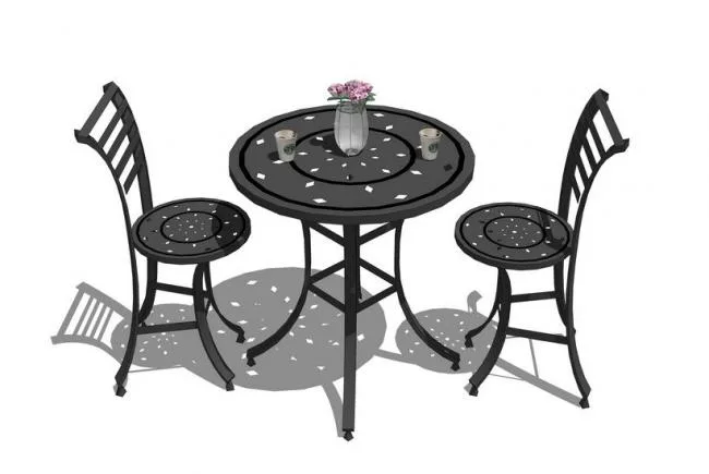 Sketchup Material Model | Outdoor Leisure Table and Chair