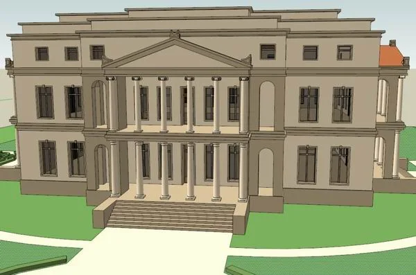 Sketchup Office Model | Multi story Italian Renaissance Building, Office Building, Classical Style