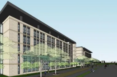 Modern Multi-Story Office Building Model in SketchUp-BIM WORLD