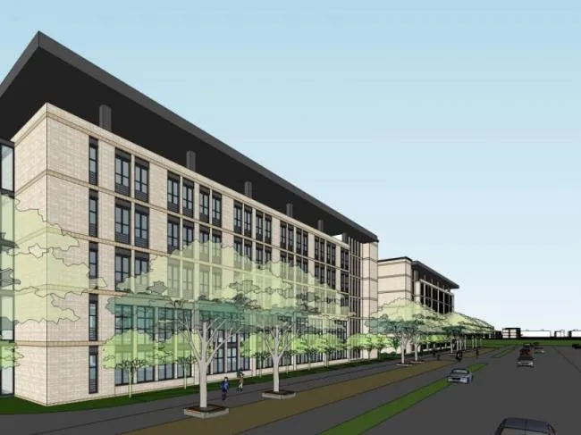 Modern Multi-Story Office Building Model in SketchUp