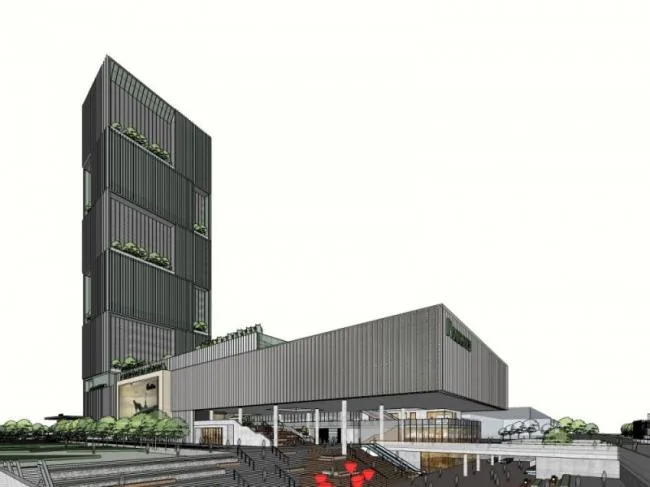 Sketchup Complex Model | Multi story Commercial Complex, Modern Style