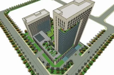 Modern High-Rise Office Building SketchUp Model-BIM WORLD