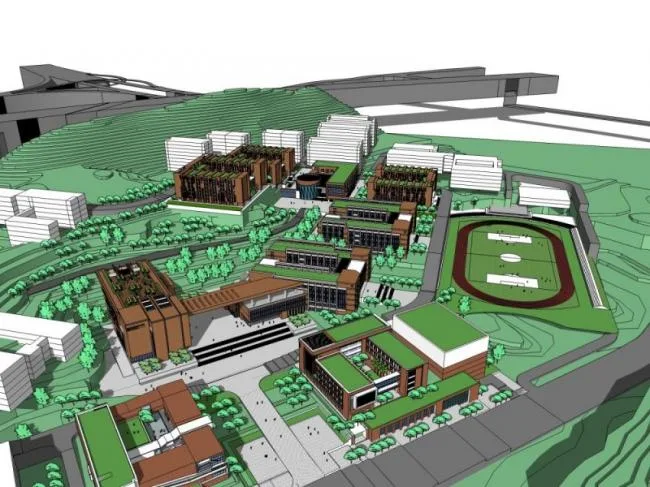 Sketchup School Model | Multi story Teaching Building School, Campus Educational Architecture, Modern Style