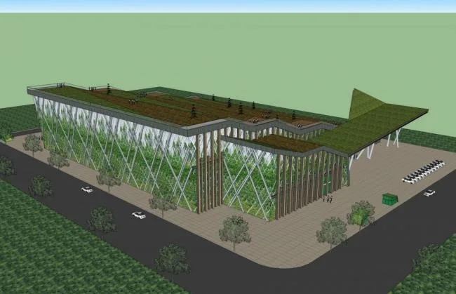 SketchUp Cultural Model: Modern Multi-Story Museum Architecture