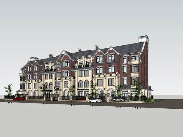 Sketchup Villa Model | Stacked Villa, Classical Style