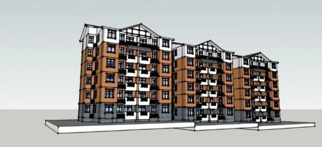Sketchup Residential Model | Multi story Residence, Residential Building, Classical Style