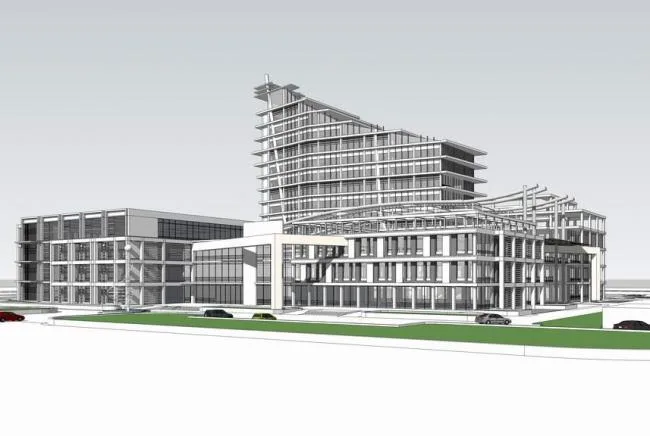 Sketchup Hospital Model | Multi story High rise Hybrid, Hospital, Medical Building, Modern Style