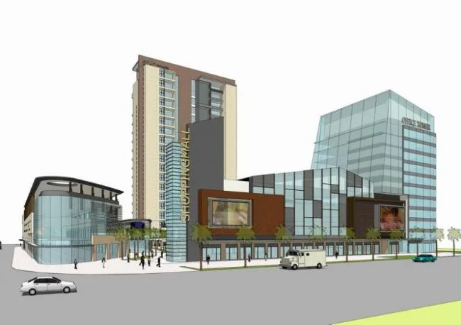 Sketchup Office Model | High rise office building, ground floor commercial, modern style
