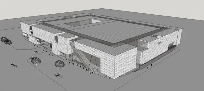 Sketchup Business Model | Multi story Shopping Mall, Commercial Building, Modern Style, Large Shopping Mall