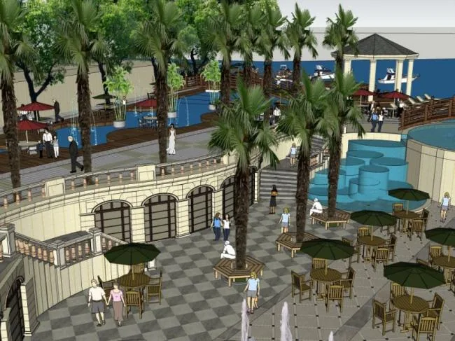 Sketchup Landscape Model | Riverside Landscape, Classical Style