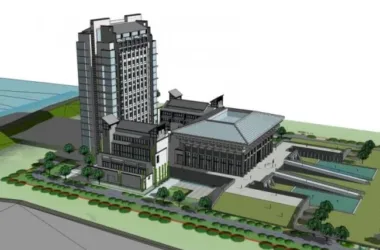 SketchUp High-Rise Hotel Model with Chinese Architectural Design-BIM WORLD