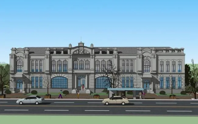 Sketchup School Model | Multi story Kindergarten School, Primary School, European Classical Style, Educational Architecture