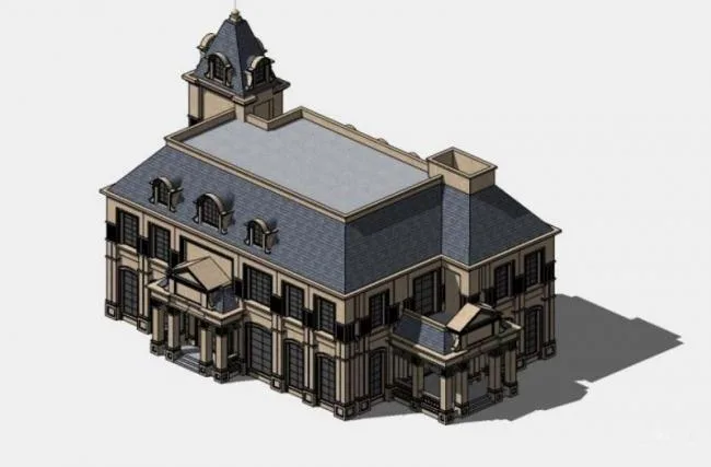 Sketchup Villa Model | Single Family Villa, Classical Style