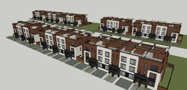 Sketchup Villa Model | Multi row Villa, Modern Style