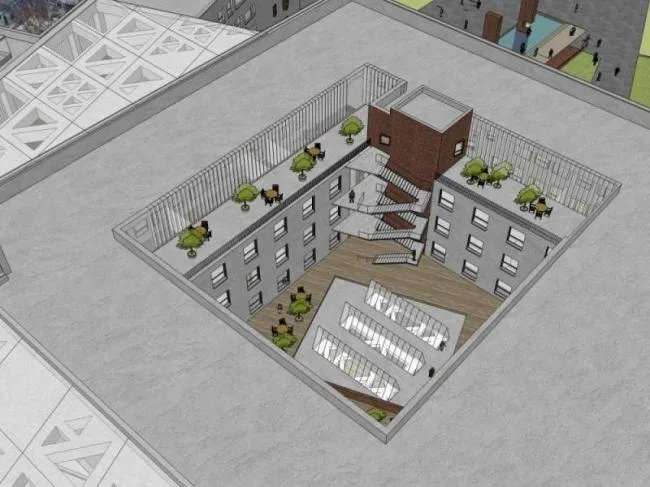 Sketchup School Model | Multi story University Architecture Institute, Campus Educational Architecture, Modern Style