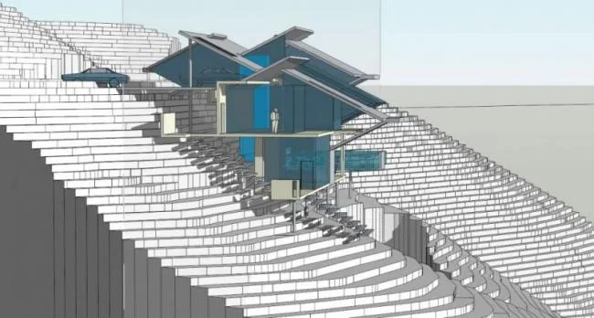 Sketchup Villa Model | Slope Villa, Solo Villa, Modern Style