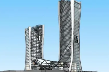 Super High-Rise Modern Office Building Model in SketchUp-BIM WORLD