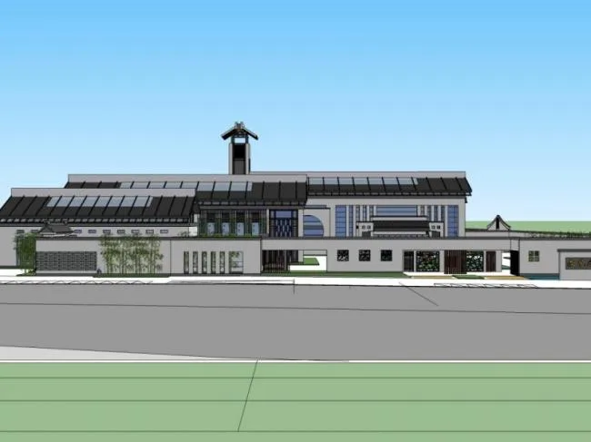 Sketchup Cultural Model | Multi-story Exhibition Hall, Cultural Architecture, Chinese Style