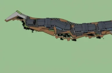 SketchUp Business Model: Modern Chinese-Style Commercial Street Design-BIM WORLD