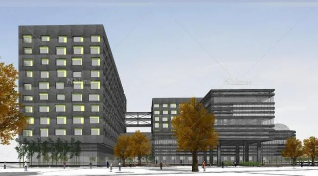 Sketchup Hotel Model | Multi story hotel, modern style, commercial building