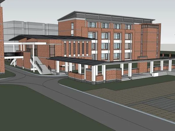 Modern Multi-Story Elementary School Campus in Contemporary Chinese Style | SketchUp Model