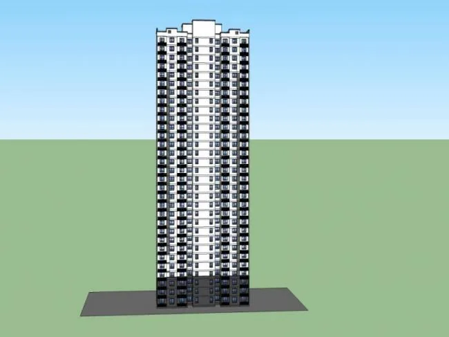 Sketchup Residential Model | Super High rise Residential, Modern Style