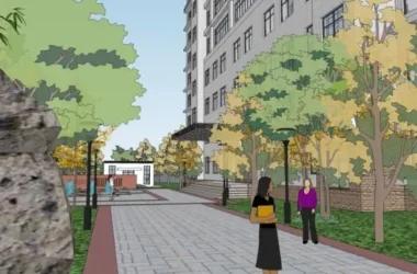 Modern Office Landscape Design in SketchUp-BIM WORLD