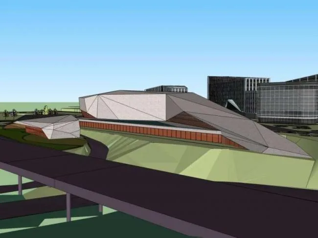 Sketchup Business Model | Multi story Stone City, Commercial, Modern Style