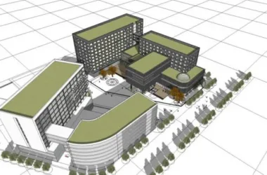 Modern Multi-Story Hotel Model in SketchUp-BIM WORLD