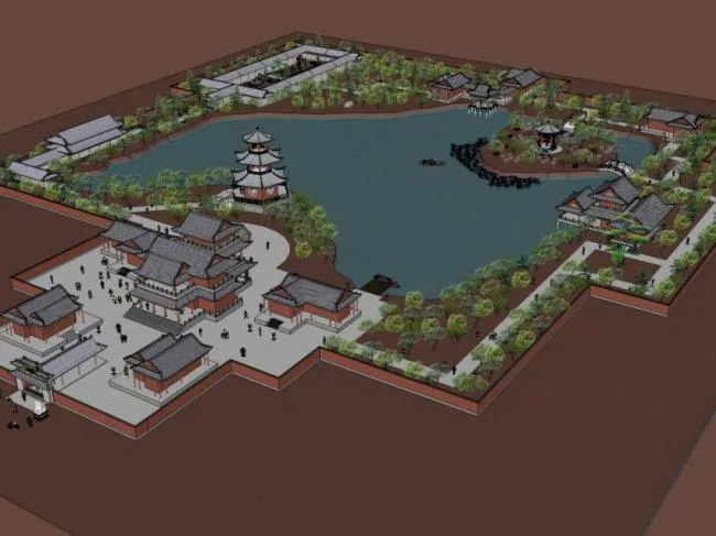Sketchup Landscape Model | Landscape Architecture, Chinese Garden, Chinese Style
