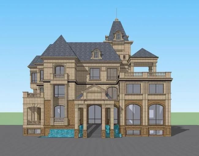 Sketchup Villa Model | Solo Villa, Stacked Villa, French Style, Classical Style