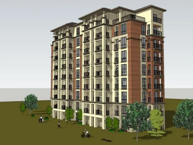 Sketchup Residential Model | Multi story Residence, Residential Building, Classical Style