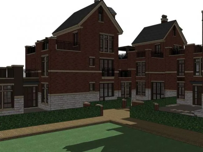 Sketchup Business Model | Multi story Clubhouse, Classical Style