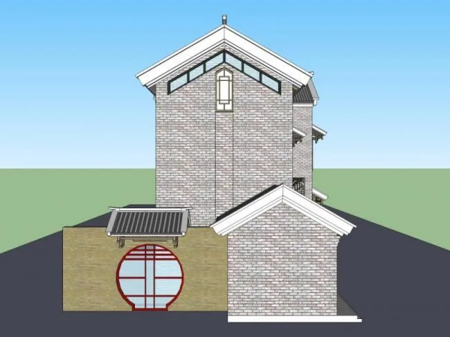 Sketchup Business Model | Multi story commercial building, modern Chinese style