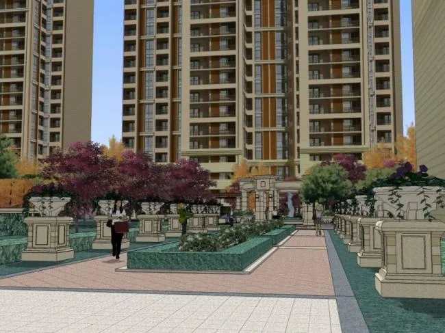 Sketchup Landscape Model | Community Landscape, Residential Landscape, Classical Style