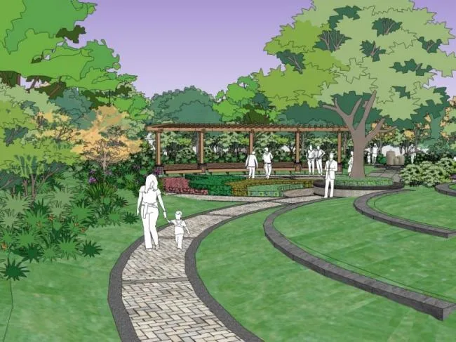 Sketchup Landscape Model | Community Landscape, Residential Landscape, Modern Style