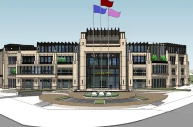 SketchUp Business Model: Multi-Story Sanqi City Club in Classical Commercial Style-BIM WORLD