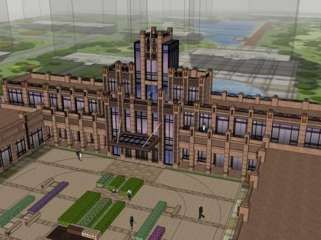 Sketchup Residential Model | European style entrance, classical style