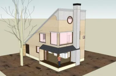 Modern Low-Rise Residential Model in SketchUp-BIM WORLD